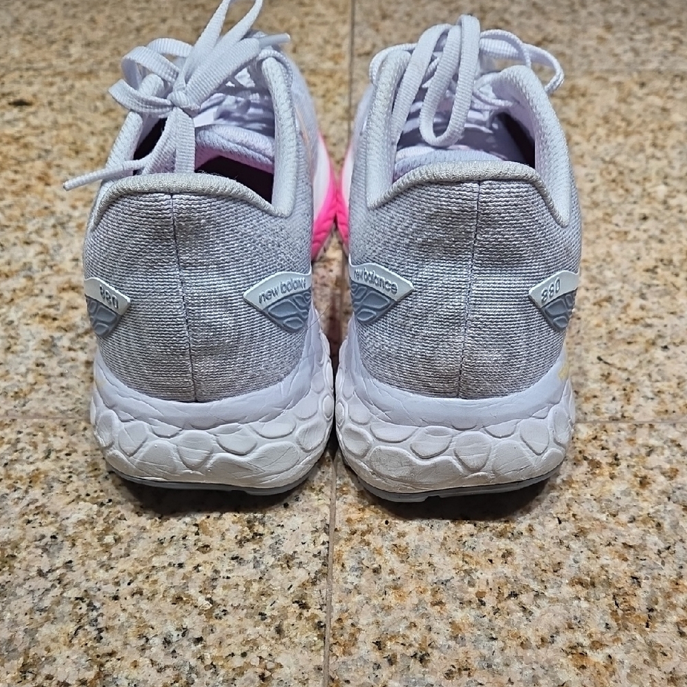 New Balance Women's Athletic Shoes - Gray, Pink, and Orange - Picture 4 of 6